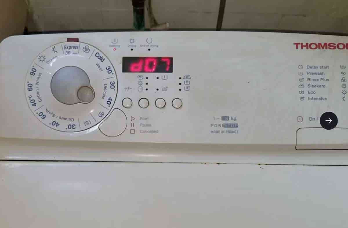 出現故障碼D07🔧Thomson湯笙牌上置式洗衣機 TX898