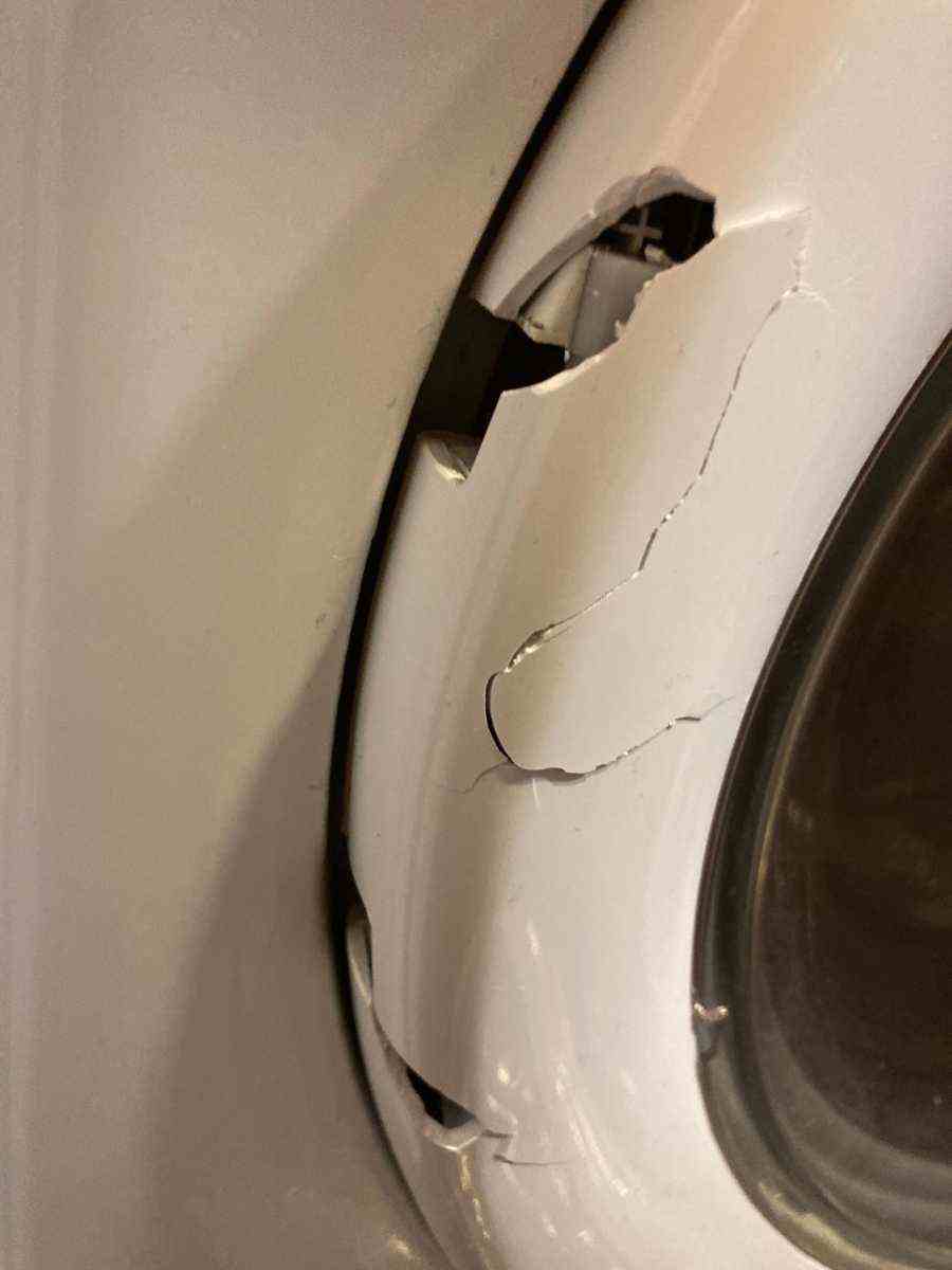 門框嚴重破裂🚪Philco飛歌二合一洗衣乾衣機 PWD1275BU