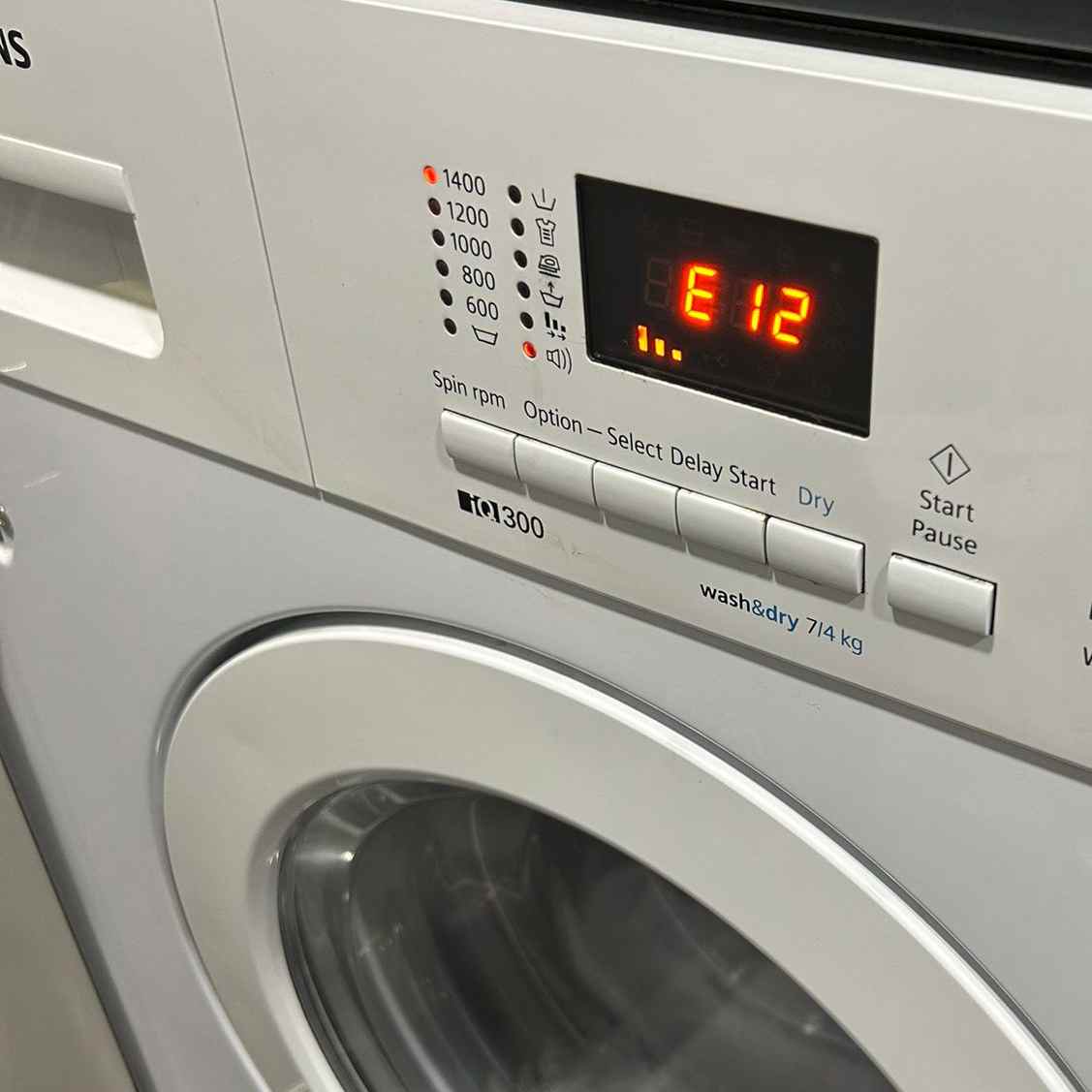 出現故障碼E12⚠️Siemens西門子二合一前置式洗衣機 WK14D321HK/07