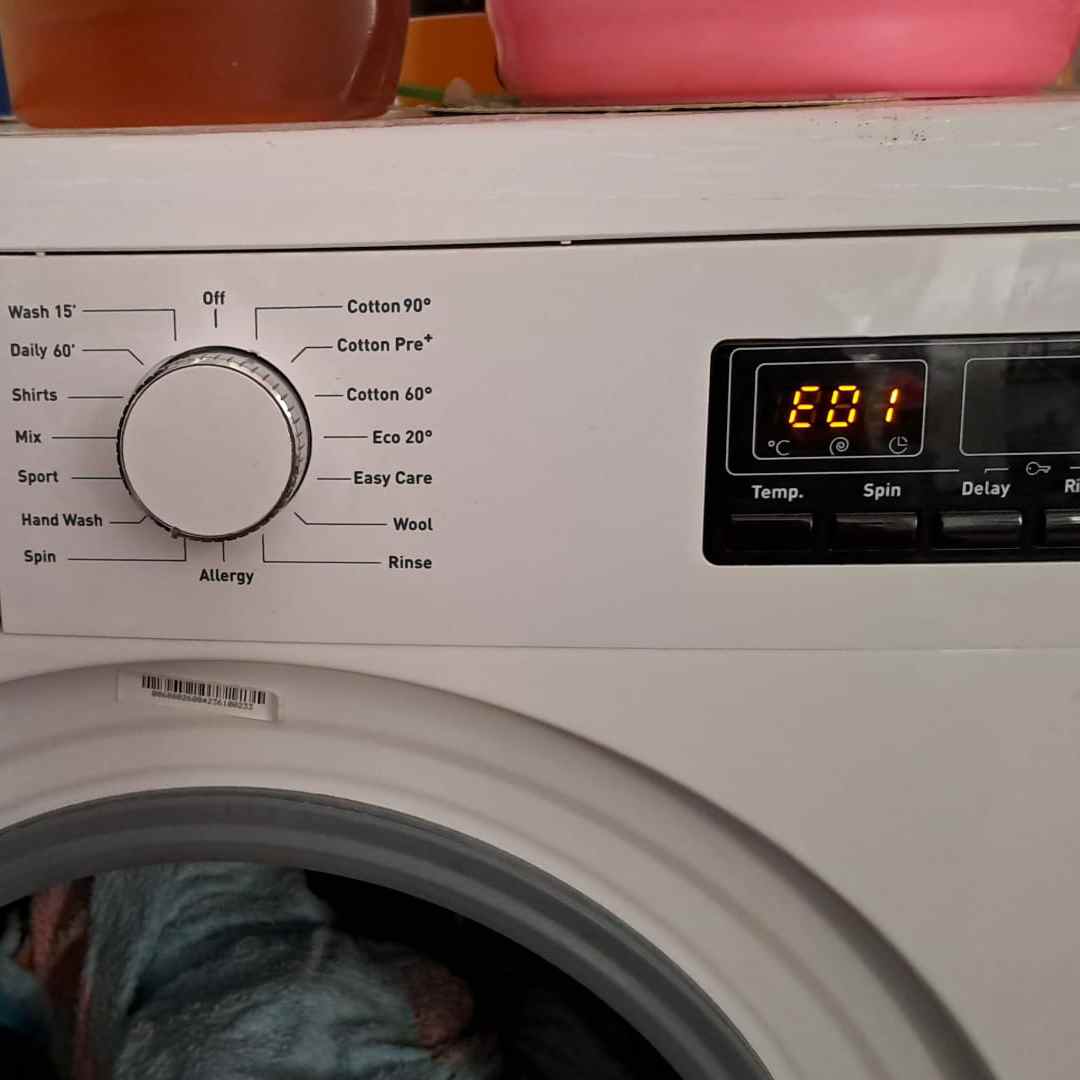 出現故障碼E01🚫Philco飛歌牌前置式洗衣機 PV608S