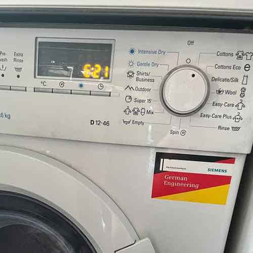 出現故障碼E21🚫Siemens西門子二合一洗衣機 WD12D460HK/08