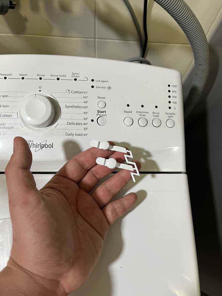按鈕凹陷修復🔧惠而浦上置式洗衣機 AWE7100N