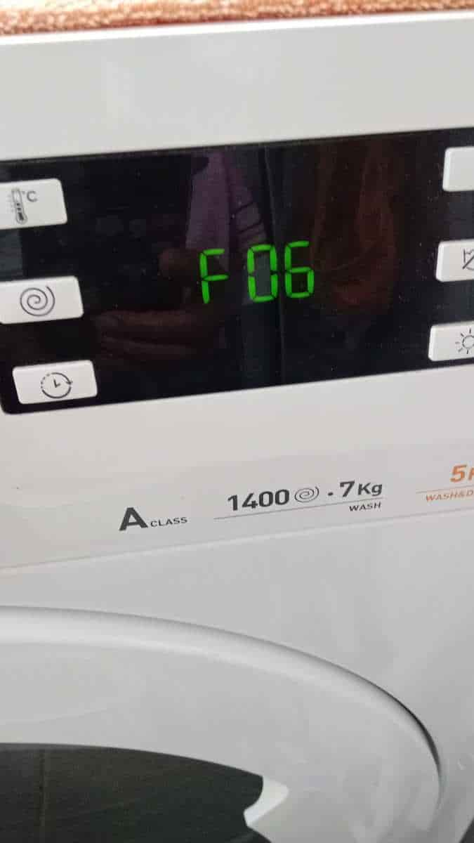出現故障碼F06🔒Indesit依達時前置式洗衣機 XWDE751480XWUK