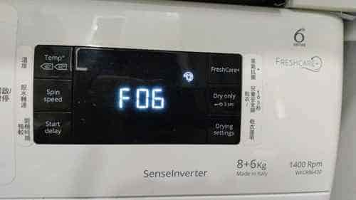 出現故障碼F06，不鎖門🔧Whirlpool惠而浦前置式洗衣機 WFCR86430