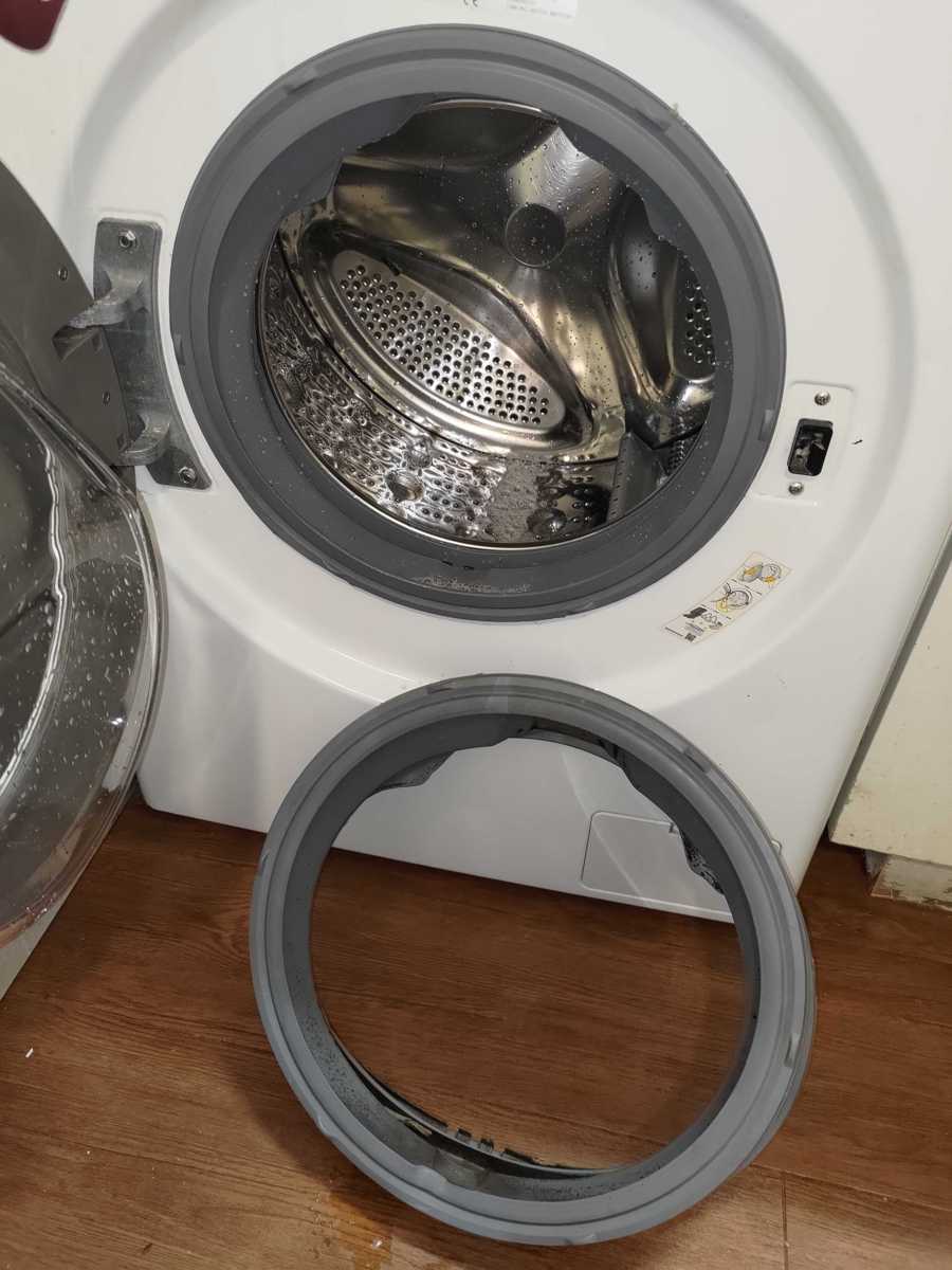 洗衣中途漏水😱LG前置式洗衣機 WF1207C4W