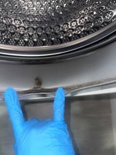馬鞍山陳小姐的這部伊萊克斯前置式洗衣機，洗後衣物出現黑點才發現藏污🦠