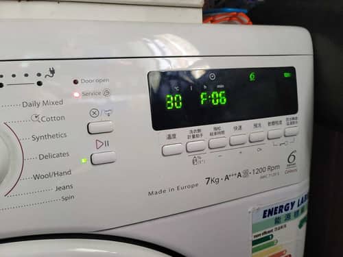 出現故障碼F06🔧Whirlpool惠而浦前置式洗衣機 AWC7120S