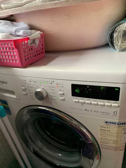 亮Service燈，燈號組合等同故障碼F06🔧Whirlpool惠而浦前置式洗衣機 AWC8120D
