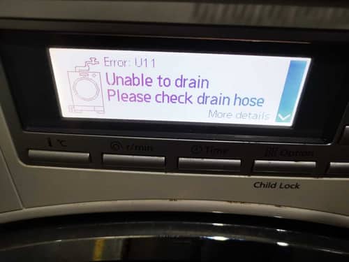 出現故障碼U11📛Panasonic樂聲牌洗衣機 NA148VG4