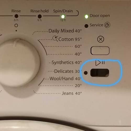 開始按鈕凹陷👊Whirlpool惠而浦前置式洗衣機 AWC6090S