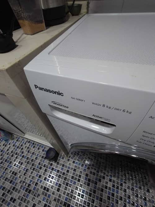 師傅上門檢查：這部 Panasonic NAS系列洗衣機有熱但不乾，檢查發現風道被纖維堵塞 🌀
