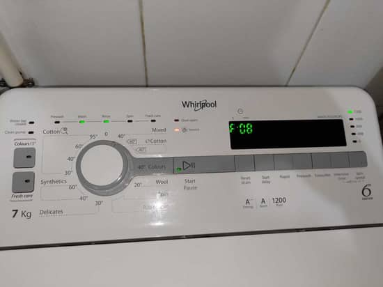 出現故障碼F08🌡️Whirlpool惠而浦上置式洗衣機 TDLR70211