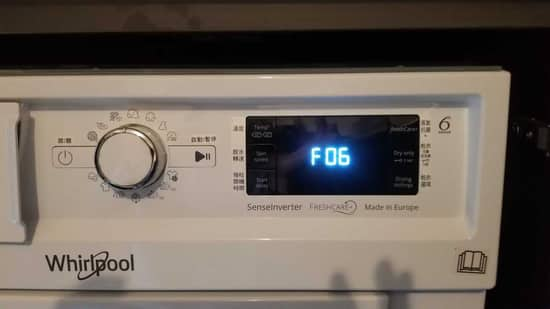 出現故障碼F06🔒Whirlpool惠而浦二合一洗衣乾衣機 WFCI75430