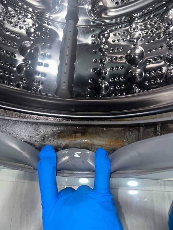 當蘇小姐過量倒入洗衣液搭配快洗模式，這部LG前置式洗衣機竟成細菌溫床🧽