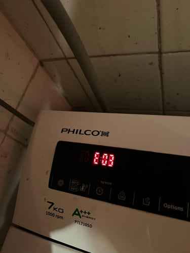 換泵+清理過濾器後，這部Philco PTL系列洗衣機E03排水故障終獲解決🎉
