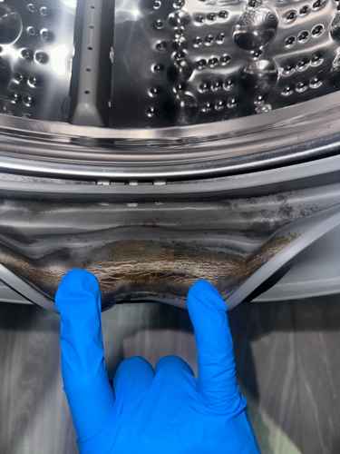 門膠邊那層黏稠污漬從哪來？清洗這部LG前置式洗衣機終於找到答案🔍